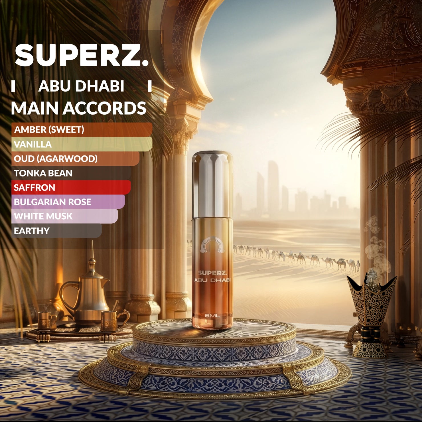 Abu Dhabi - 6 ml exklusives 100% Parfümöl - Unisex - im neuen Design!