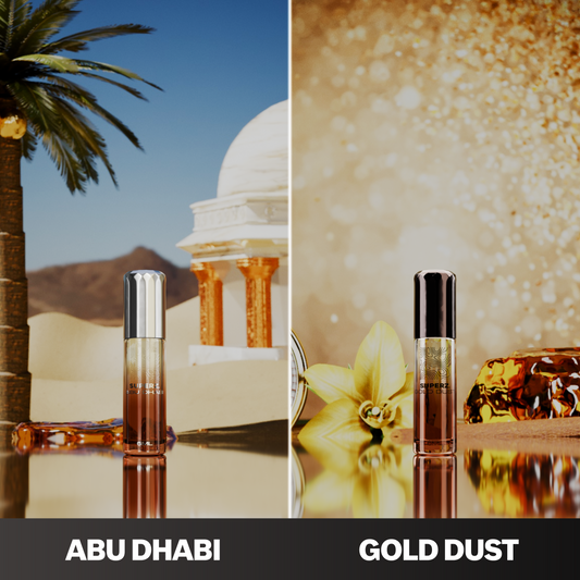 Abu Dhabi & Gold Dust - 2x6 ml exklusives 100% Parfümöl - Herren/Unisex