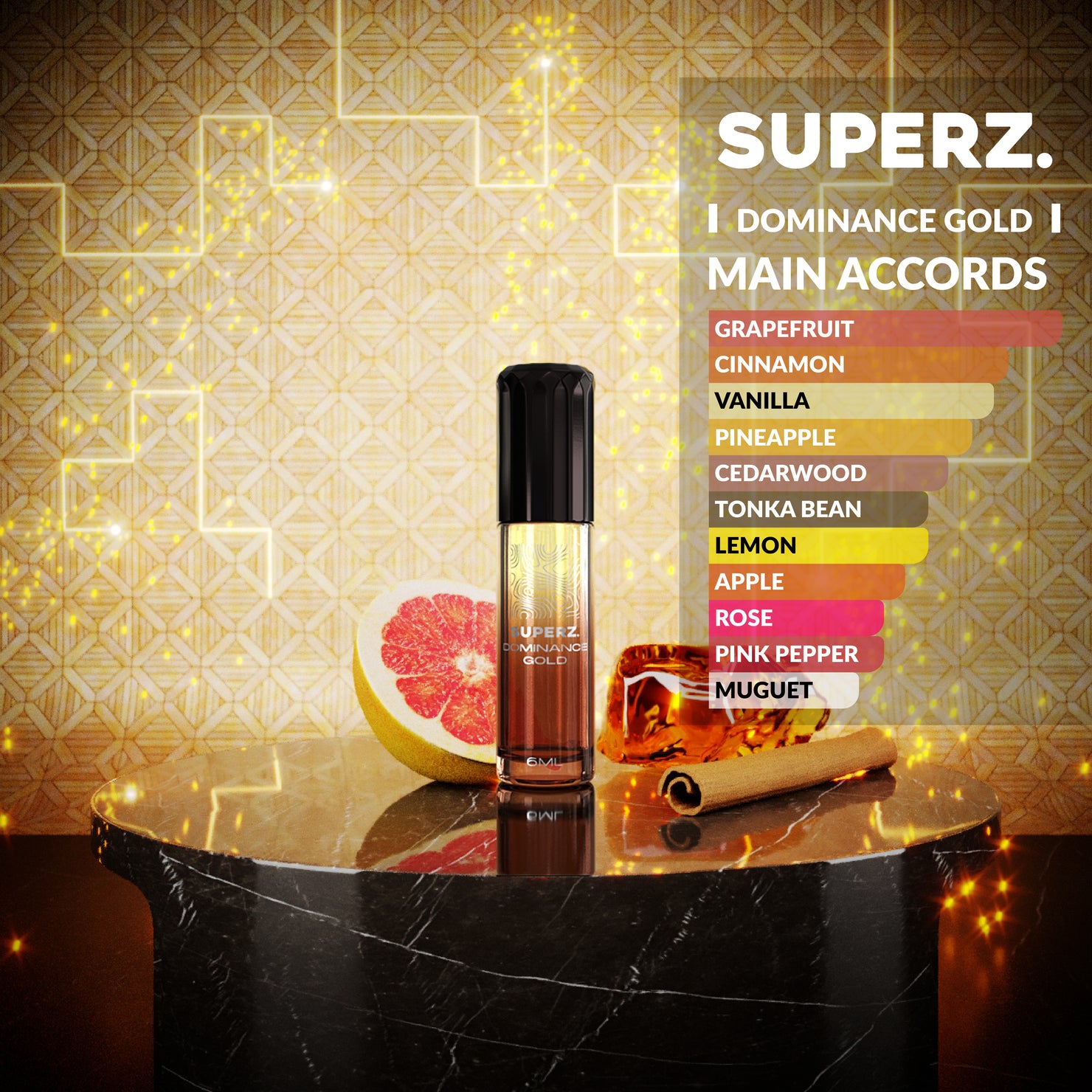 Dominance Gold - 6 ml exklusives 100% Parfümöl - Herren