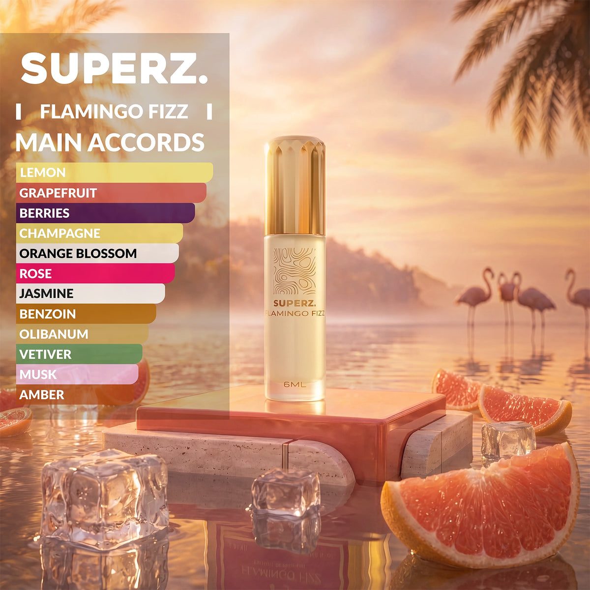 Flamingo Fizz - 6 ml exklusives 100% Parfümöl - Damen