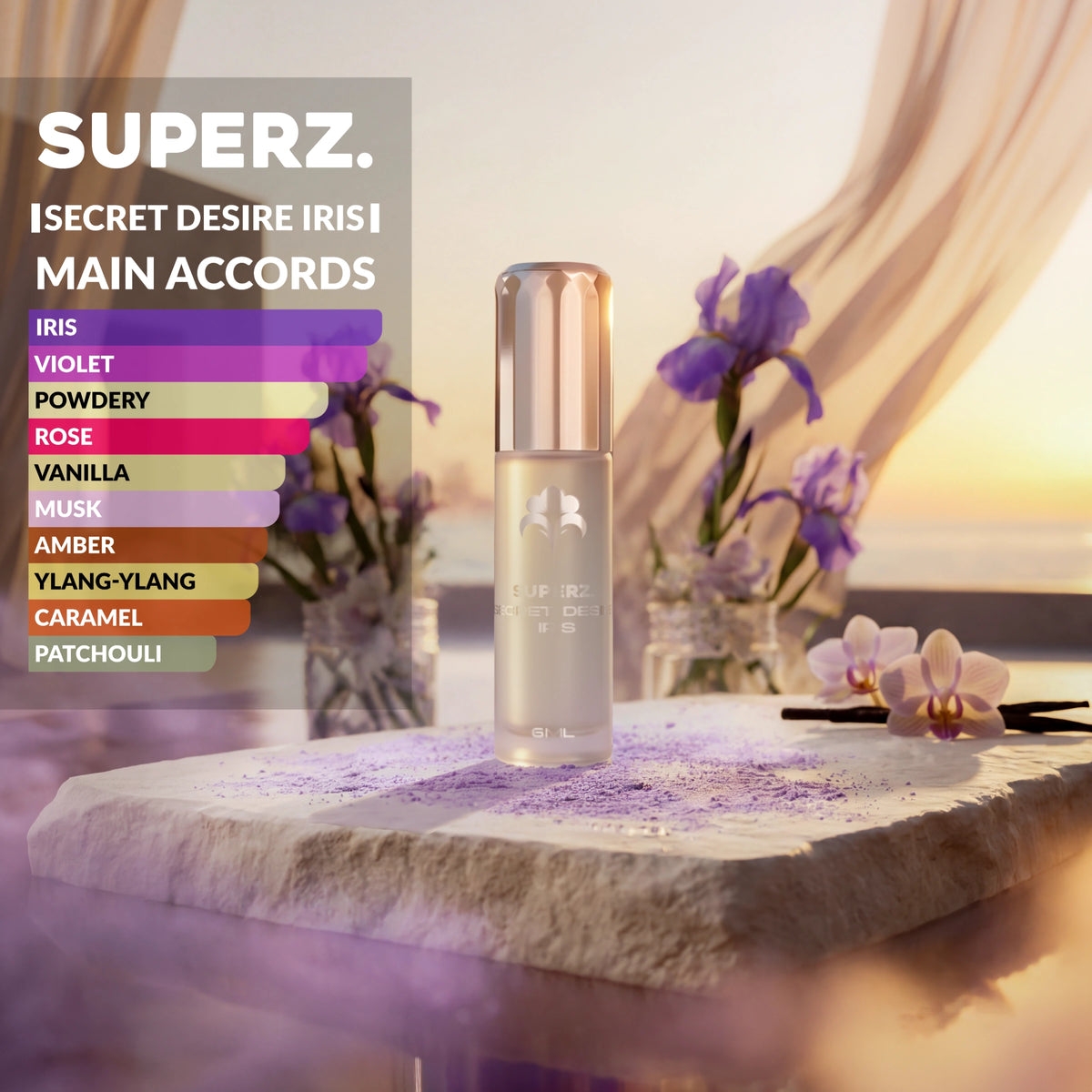 Secret Desire Iris - 6 ml exklusives 100% Parfümöl - Unisex