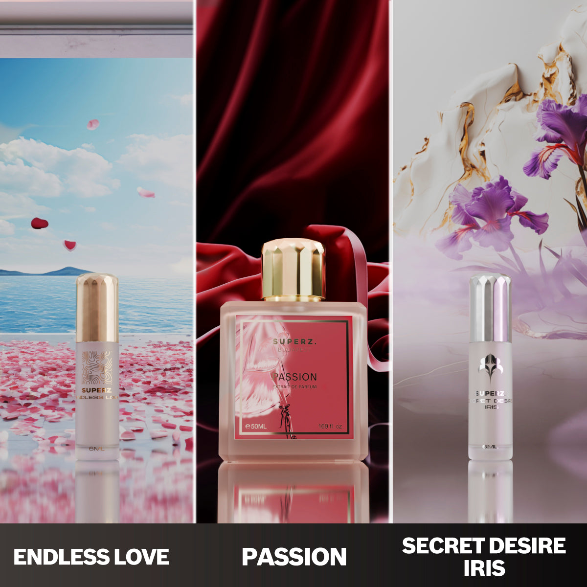 Forbidden Elegance - Passion 50ml & Secret Desire Iris 6ml & Endless Love 6ml - Damen/Unisex