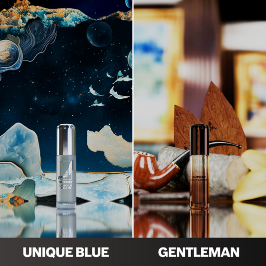 Unique Blue & Gentleman - 2x6 ml exklusives 100% Parfümöl - Herren/Unisex