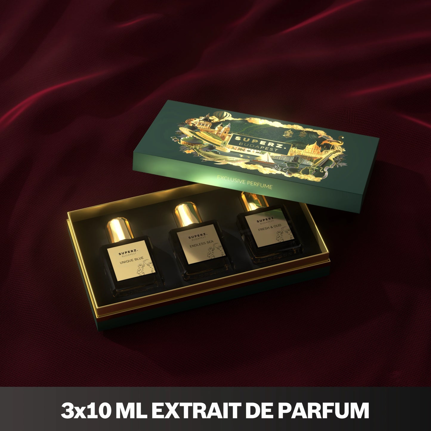 3x10 ml - Best of Fresh - Unique Blue & Endless sea & Fresh & Oud - Unisex