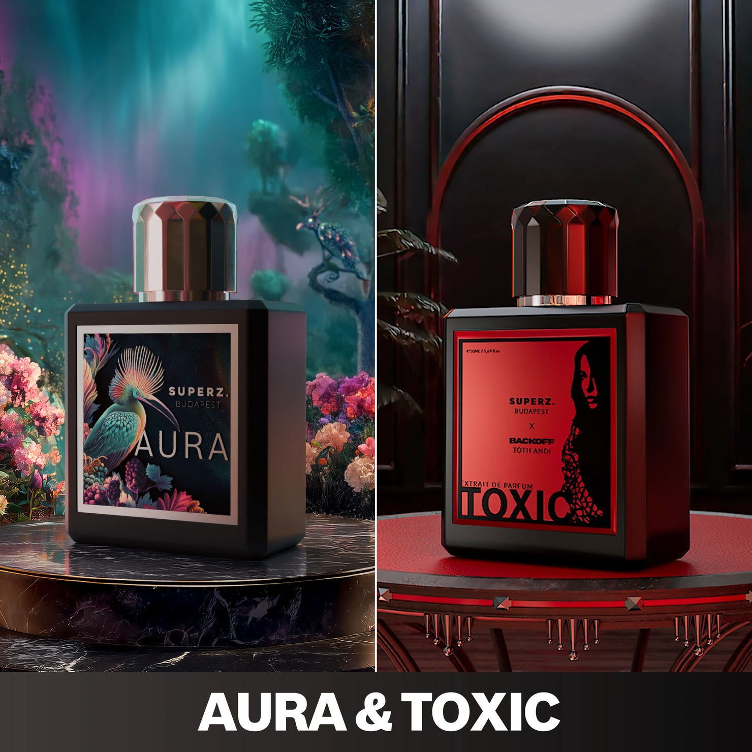 Aura & Toxic - 2x50 ml Extrait De Parfum - Unisex